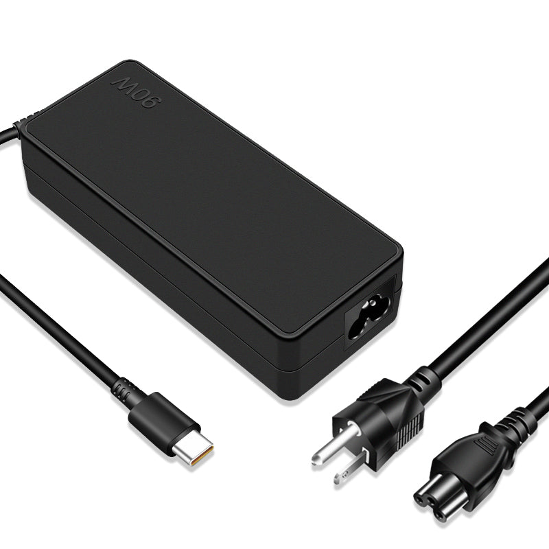 20V 4.5A 90W USB-C Laptop Power Adapter for Lenovo ThinkPad, HP Spectre, Dell XPS