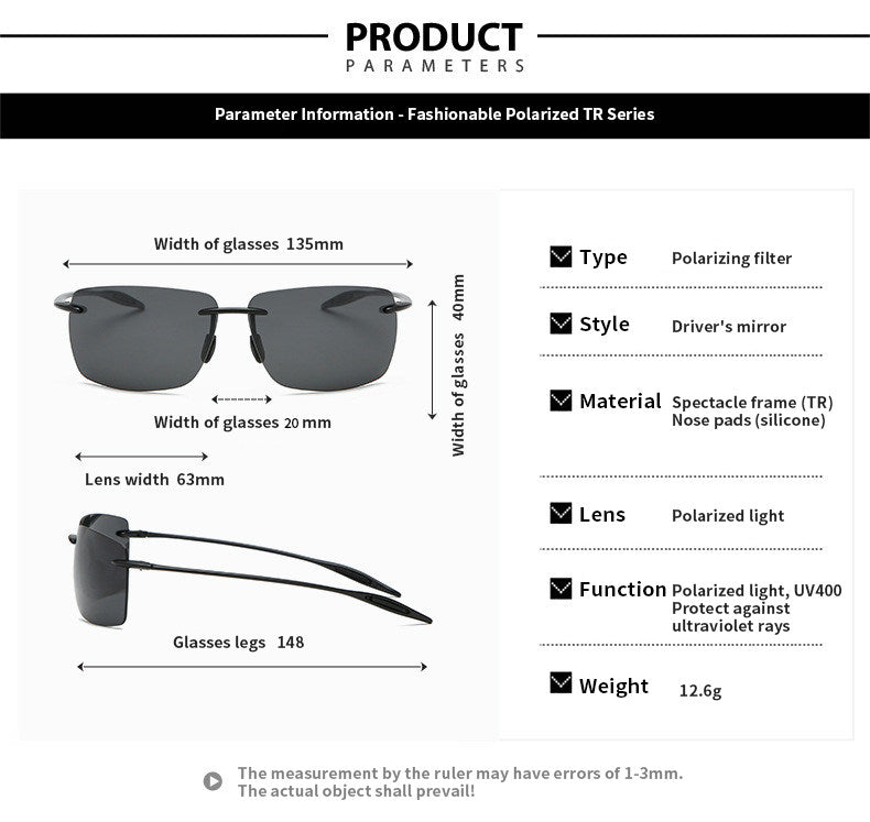 Outdoor TR90 Sports Sunglasses – Polarized UV400 Lens for Driving, Cycling, Running